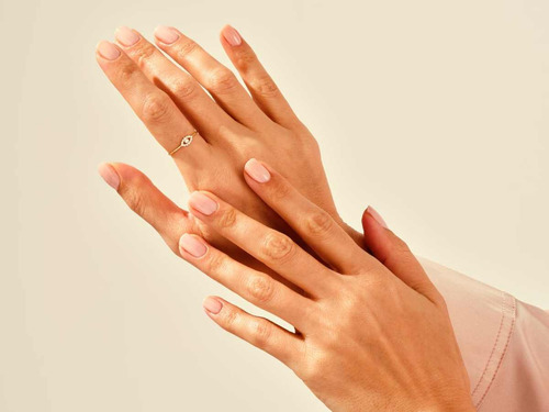 Anel Feminino Ouro 18k Olho Contra Inveja Cravejado Diamante - Imagem 3