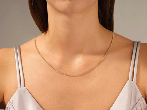 Colar Feminino Ouro 18k 750 Elos Cubanos Elegante Luxo G - Imagem 3