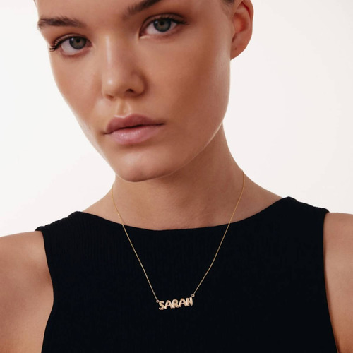 Colar Feminino Ouro 18k 750 Nomes Em Bolha Boutique Luxo - Imagem 3