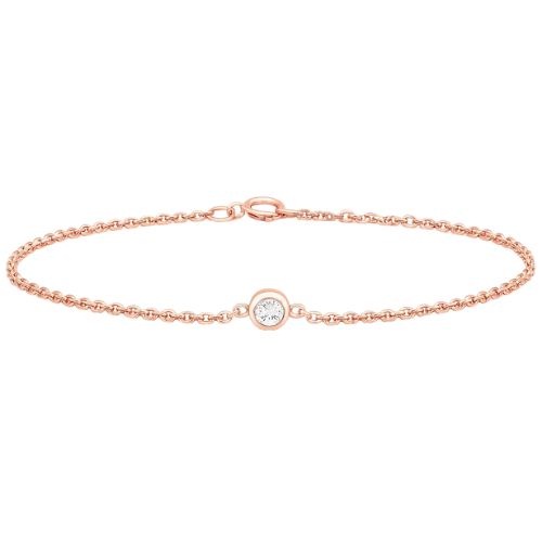 Pulseira Ouro 18k Feminina Moldura Diamante Central Luxo - Imagem 4