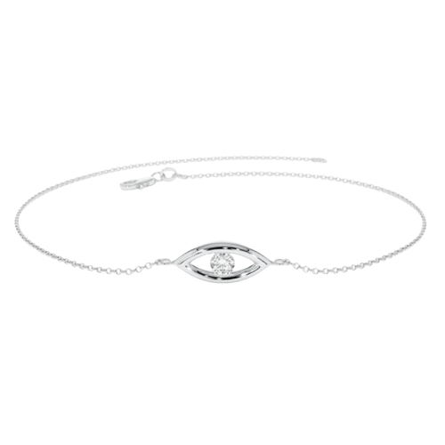 Pulseira Ouro 18K 750 Olho Diamante Central - Imagem 3