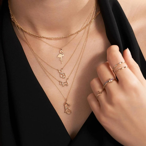 Colar Feminino Ouro 18k 750 Gatinho Feliz Diamante Central - Imagem 4