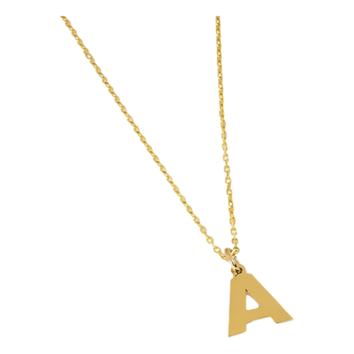 Colar Feminino Ouro 18k 750 Inicial Nome Em Forma Elegante