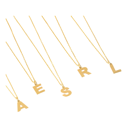 Colar Feminino Ouro 18k 750 Inicial Nome Em Forma Elegante - Imagem 4