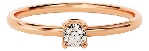 Anel Noivado Solitário Feminino Ouro 18k Diamante Luxo - Imagem 4