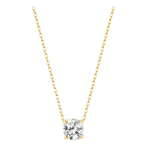 Colar Ouro 18k 750 Feminino Moldura Central Em Diamante Luxo - Imagem 2