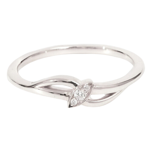 Anel Noivado Ouro 18k 750 Feminino Folha Diamantes Central - Imagem 5