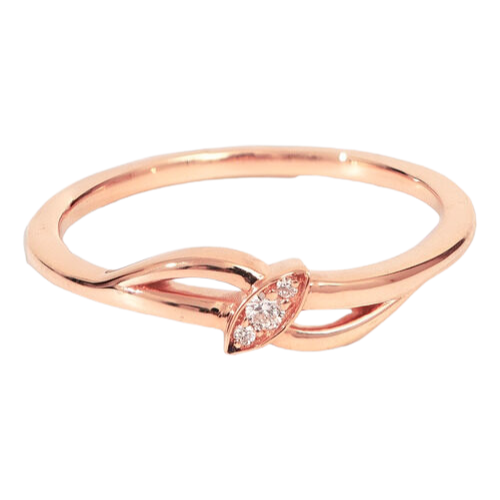 Anel Noivado Ouro 18k 750 Feminino Folha Diamantes Central - Imagem 6