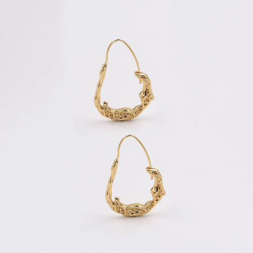 Brinco Ouro 18k 750 Feminino Estilo Pendulo Boutique Luxo - Imagem 2