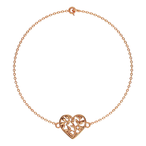 Pulseira Ouro 18k Feminina Coração Maciço Elegante Luxo - Imagem 4