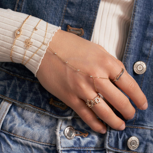 Anel Solitário Feminino Ouro 18k 750 Estrela De Davi Maciça - Imagem 2