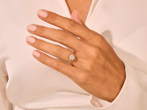 Anel Ouro 18k Feminino Pena Pássaro Cravejada Luxo Elegante - Imagem 3