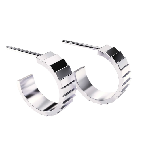 Brinco Feminino Ouro 18k 750 Argola Huggies Luxo Prime - Imagem 4