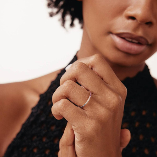 Anel Ouro 18k Feminino Esmeraldas Diamantes E Safiras Luxo - Imagem 4