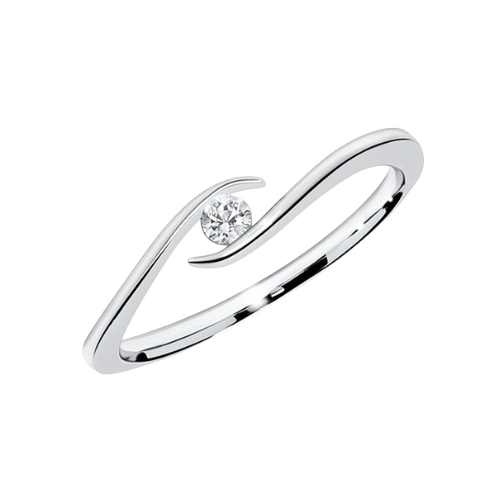 Anel Solitário Ouro 18k Diamante De 15 Pontos - Imagem 5