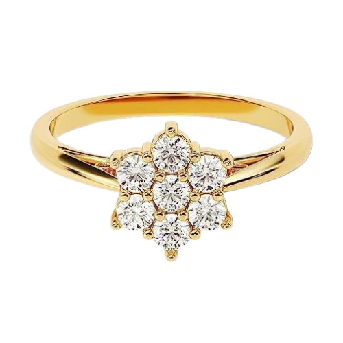 Anel Ouro 18k Feminino Pena Pássaro Cravejada Luxo Elegante