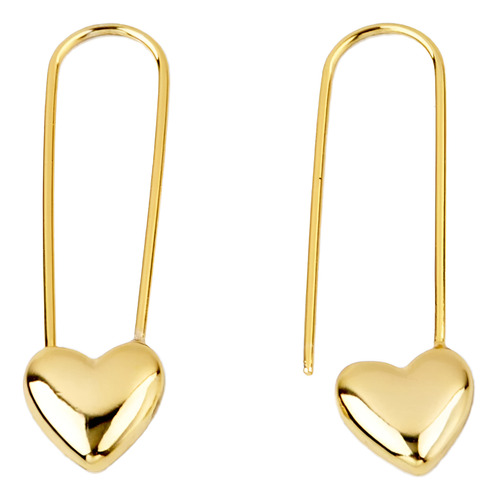 Brinco Ouro 18k 750 Feminino Argola Ornamental Coração Luxo - Imagem 2