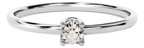 Anel Noivado Solitário Feminino Ouro 18k Diamante Luxo - Imagem 3