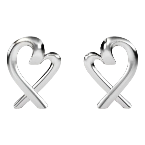 Brinco Ouro Feminino Coração Liso Minimalista Luxo Delicado - Imagem 4