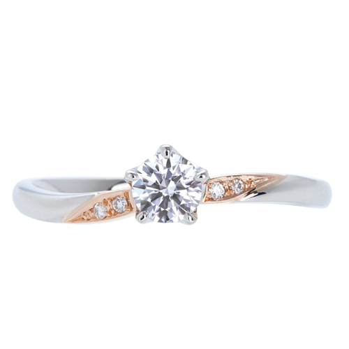 Anel Noivado Oriente Ouro Branco & Ouro Amarelo