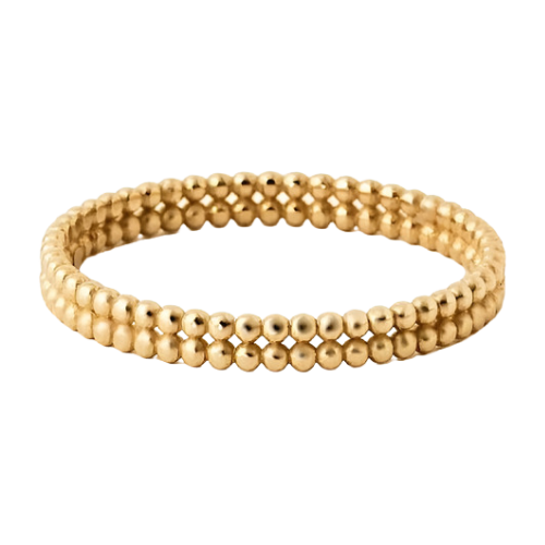 Anel Feminino Ouro 18k 750 Esferas Maciças Elegante Luxo