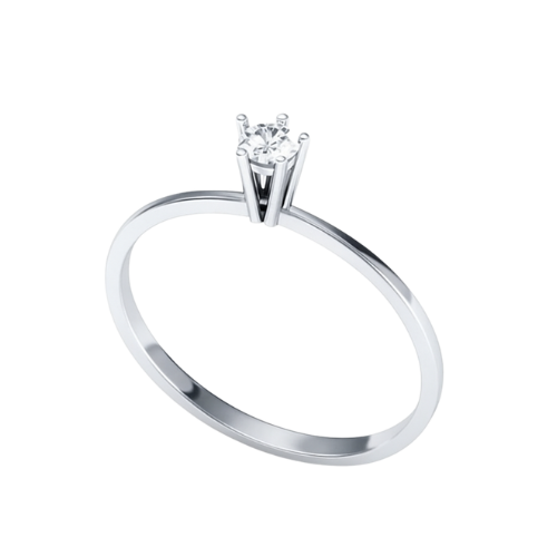 Anel Solitário Noivado Ouro 18k 750 Diamante Central Luxo - Imagem 2