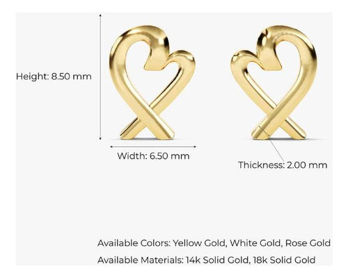 Brinco Ouro Feminino Coração Liso Minimalista Luxo Delicado - Imagem 3
