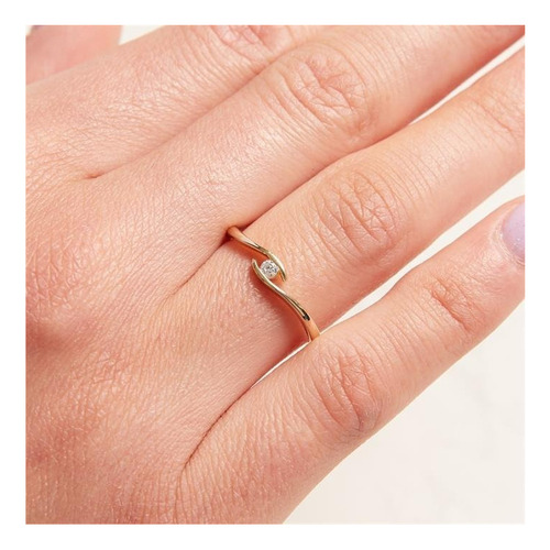 Anel Solitário Ouro 18k Pedra Ametista Violeta Brilhante - Imagem 2