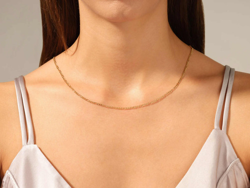 Colar Feminino Ouro 18k 750 Elos Italiano 3x1 Elegante Luxo - Imagem 3