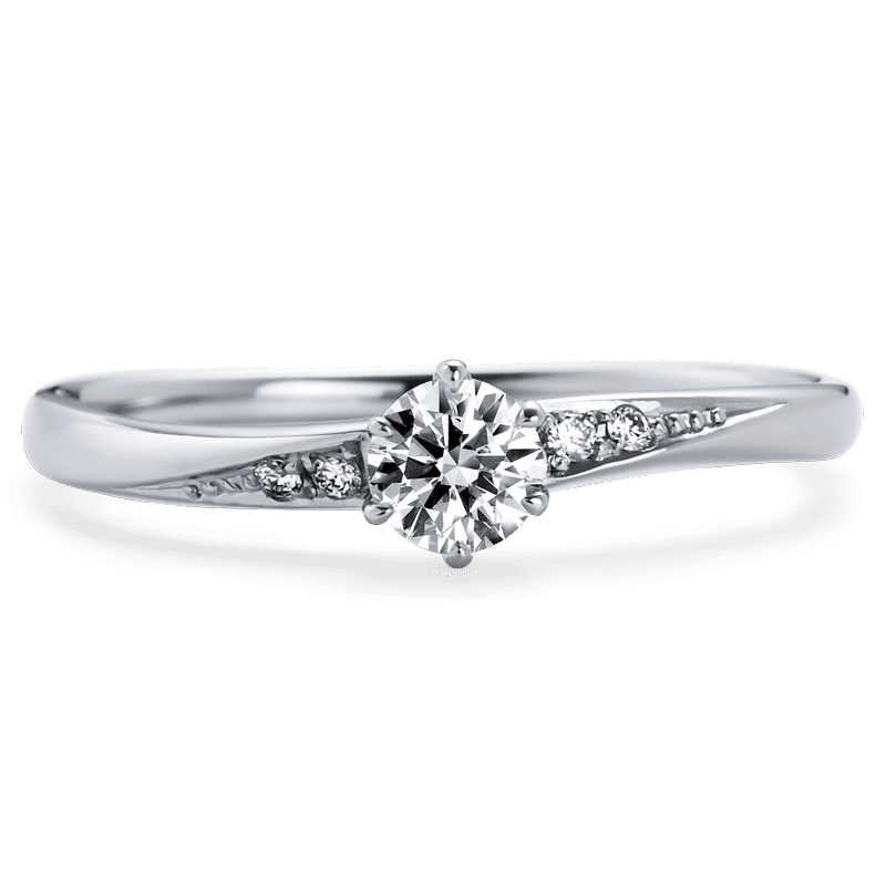 Anel Noivado Arco Iris Ouro Branco