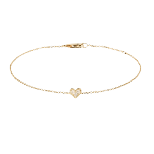 Pulseira Feminina Diamante Coração Elegante Luxuoso