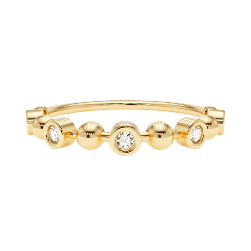 Anel Feminino Ouro 18k Moldura Cravejada Diamante Elegante