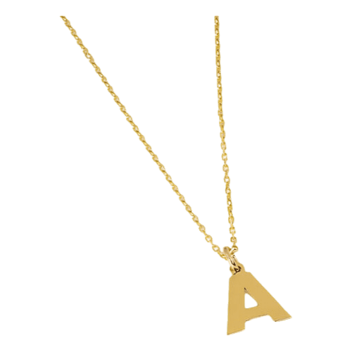 Colar Feminino Ouro 18k 750 Inicial Nome Em Forma Elegante