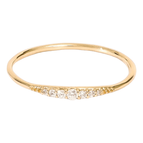 Anel Noivado Ouro 18k 750 Feminino Pontos Diamante Luxo