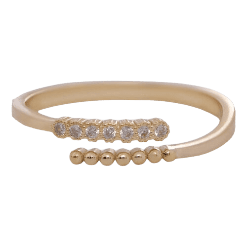 Anel Ouro 18k 750 Feminino Ajustável Garra De Diamante Luxo