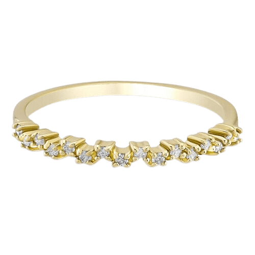 Anel Ouro 18k 750 Feminino Ondas De Diamantes Luxo