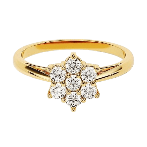 Anel Ouro 18k Feminino Pena Pássaro Cravejada Luxo Elegante