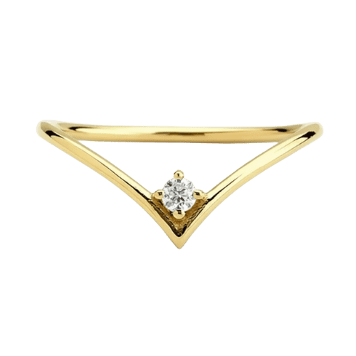 Anel Solitário Ouro 18k 750 Ponto De Zircão ( Jacinto )