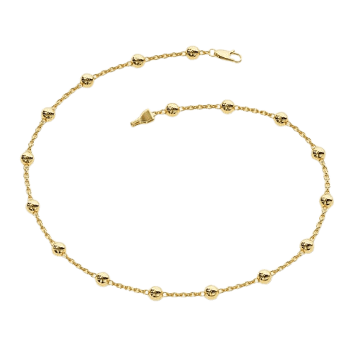 Pulseira Feminina Esferas De Ouro 18k 750 Luxo