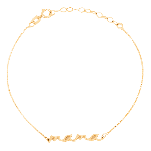 Pulseira Feminina Ouro 18k 750 Mamãe Elegante Luxo