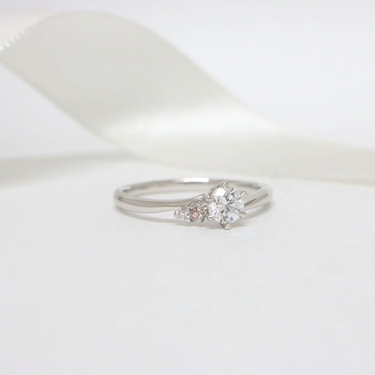 Anel Noivado Cravo Da Índia Ouro Branco - Imagem 3