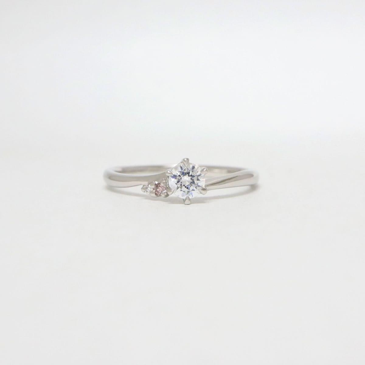 Anel Noivado Cravo Da Índia Ouro Branco - Imagem 2