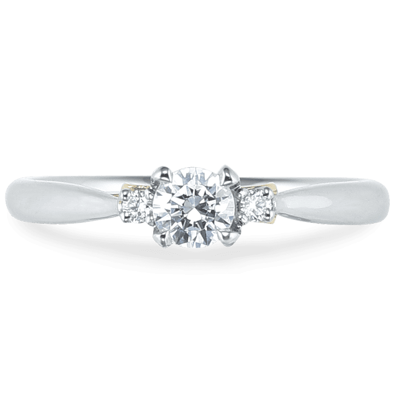 Anel Noivado Fitas Do Amor Ouro Branco & Ouro Amarelo