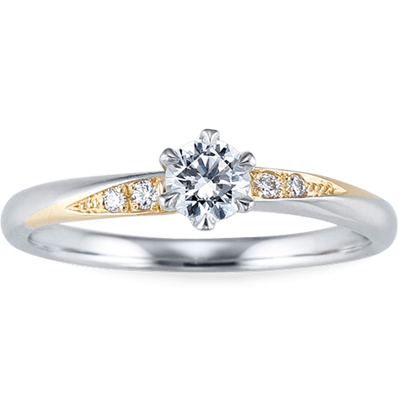 Anel Noivado Dolce Vitta Ouro Branco & Amarelo