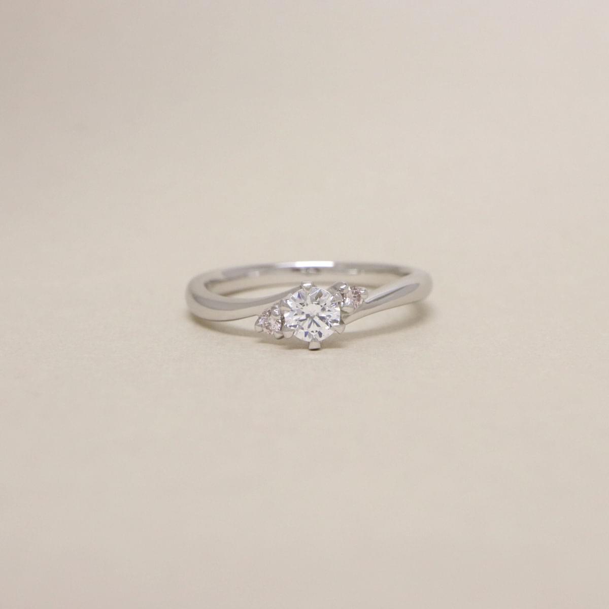 Anel Noivado Tulipa Ouro Branco - Imagem 2