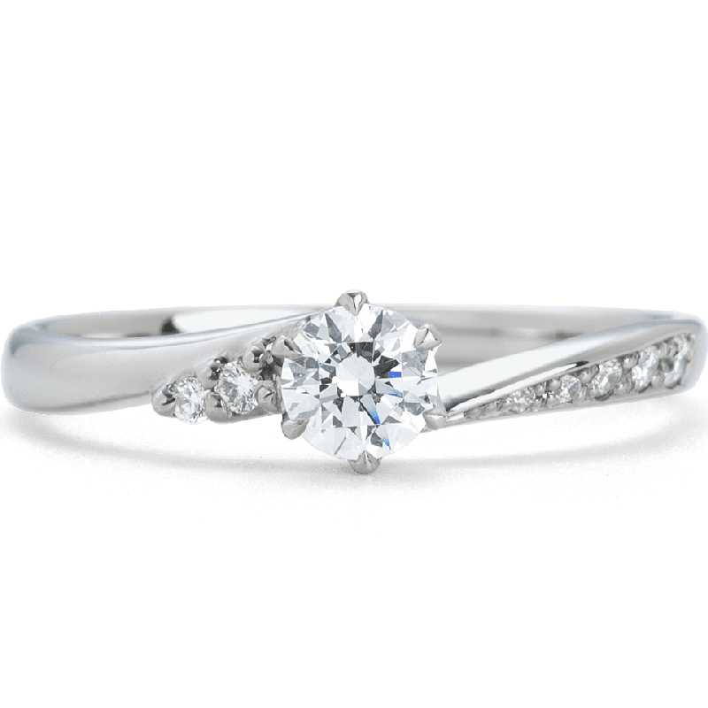 Anel Noivado Polo Norte Ouro Branco